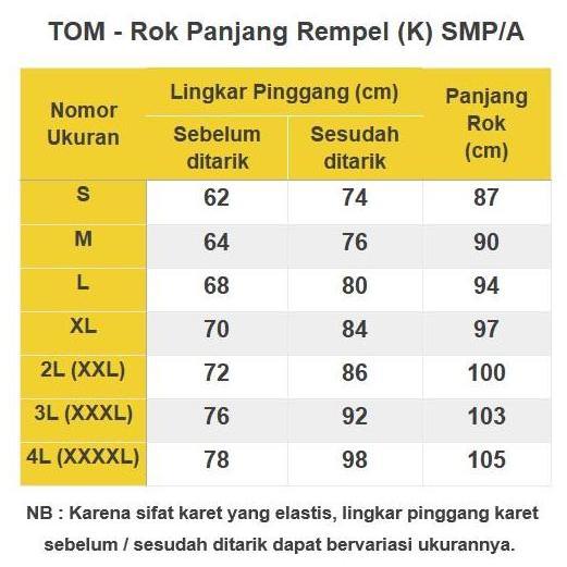 Wikipid- Seragam Tom - Rok Sma Rempel Karet Panjang Abu