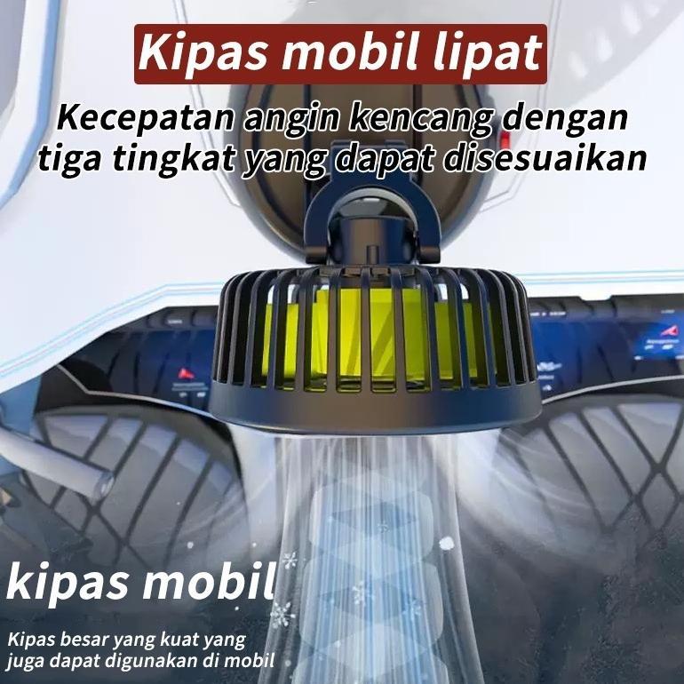 HOT SALE [Versi Terbaru] Kipas angin Mobil 24 Volt/12 untuk truk Penyimpanan yang dapat dilipat Kipa