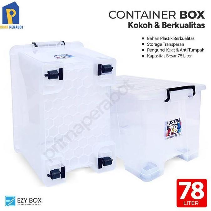 Storage Box Transparan 78 Liter Container Penyimpanan Boks Besar