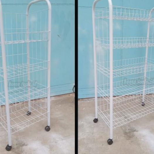 Rak Chiki Jumbo Ekonomi + Roda 4Pcs 360/Rak Keranjang Jajan/Rak Snack/Rak Mini Market/Rak Jualan Sem