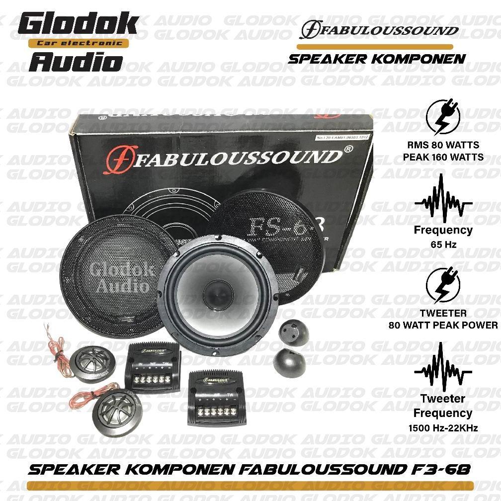 HOT Speaker split Komponen Fabulous sound FS 68 / Speaker 6,5 inch set bass mobil