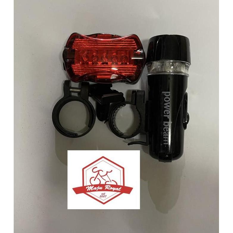 Bst Ready Lampu Sepeda Depan Belakang Baterai Mtb Lipat Anak Terang Awet Best Seller