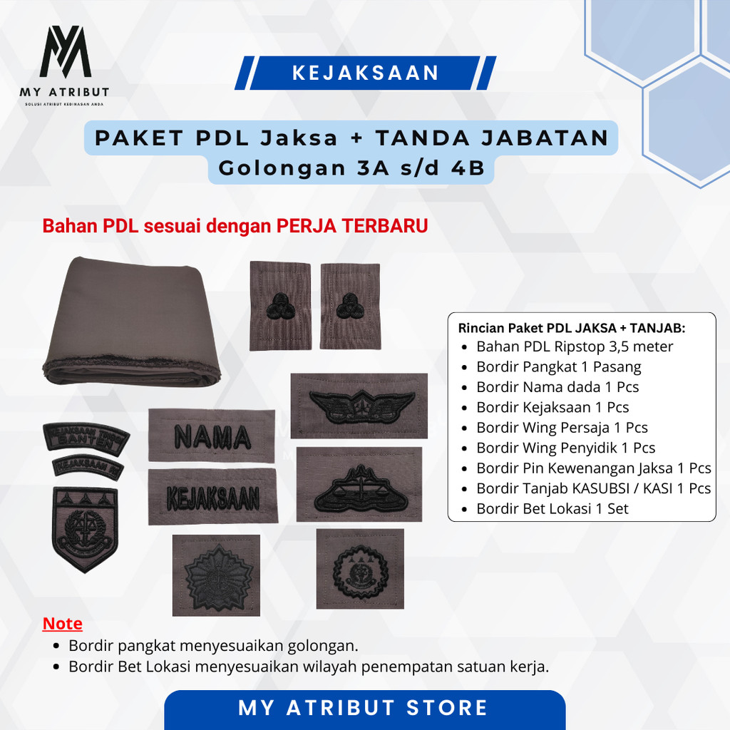 Paket PDL Jaksa Dan Tanda Jabatan I Perja Terbaru KEJAKSAAN