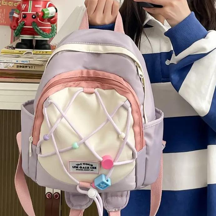 Safitri Supply - [Fashion]Tas Ransel Mini Wanita Lucu Tas Sekolah Anak Perempuan Kecil Vintage Korea