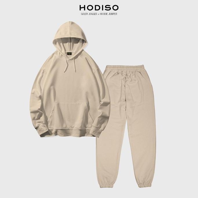 HODISO - Satu Set Hoodie Jumper Polos + Jogger HM