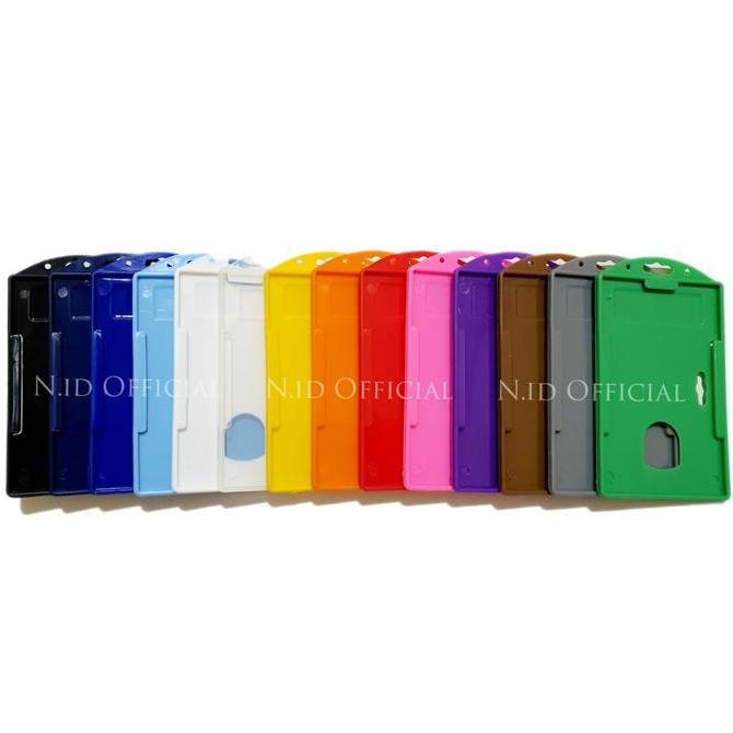 Dicdoc- Id Card Casing / Case / Holder / Frame / Name Tag Plastik Satu Sisi Kartu E-Toll E-Money Atm