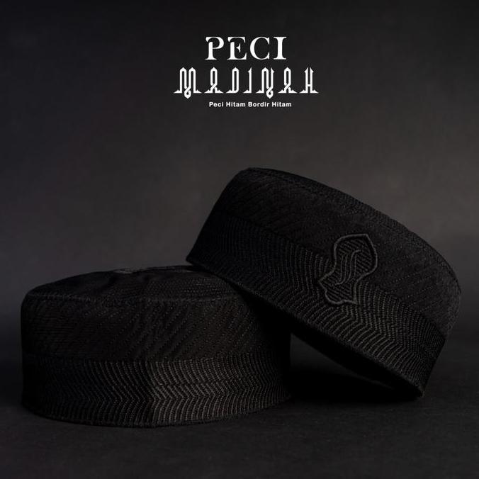 Termurah / Hot Sale Katsae Peci Hitam Bordir Peci Dewasa Bugis Madinah Kopiah Dewasa Songkok