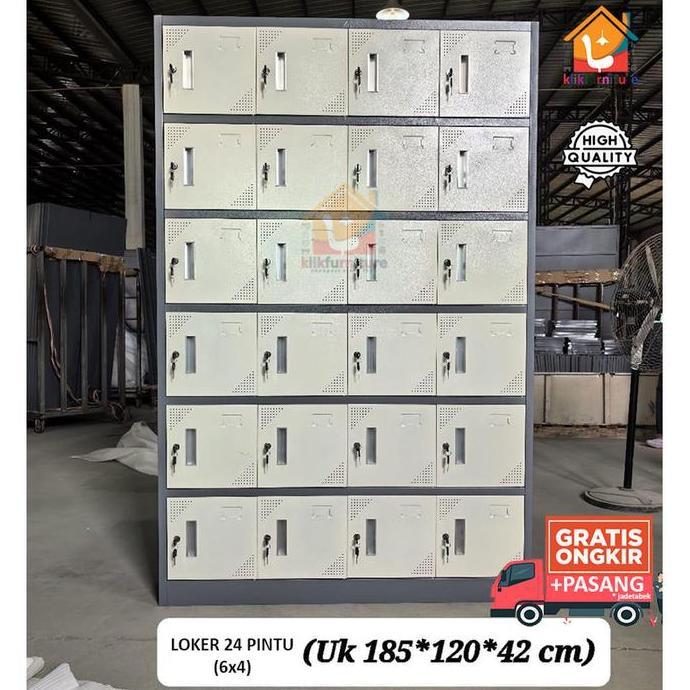 Dicdoc- Loker Besi / Locker Besi / Loker Lemari Besi 24 Pintu Ac 24
