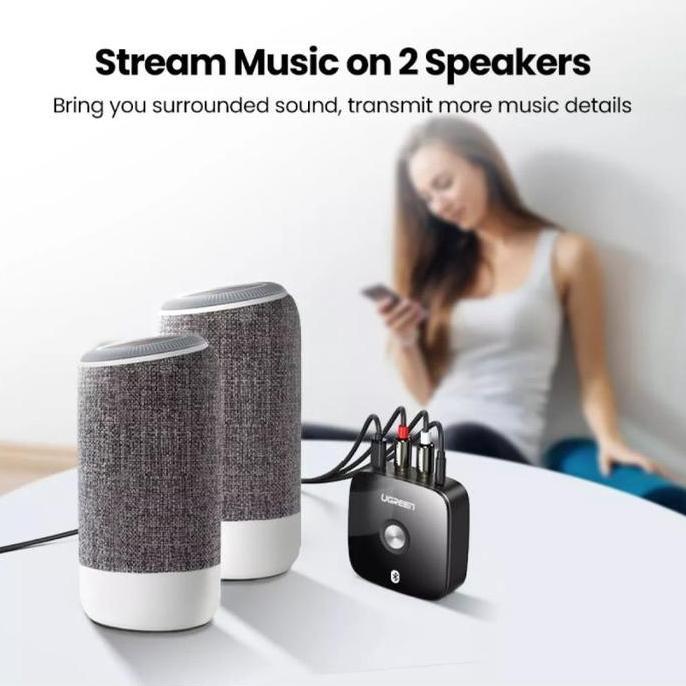 Ugreen Bluetooth Receiver V5.0 APTX 2RCA 3.5mm Jack Audio