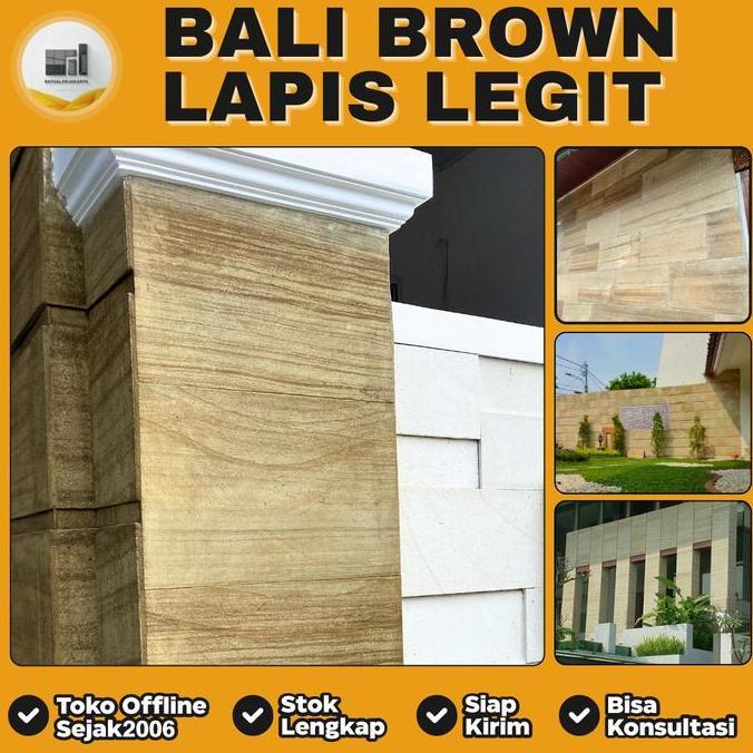 Batu Alam Bali Brown (Lapis Legit) Khusus Untuk Dinding GOL