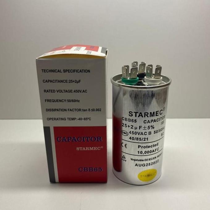 Kapasitor 25+2Uf Capacitor Ac 25+2 Uf Starmec Diskon