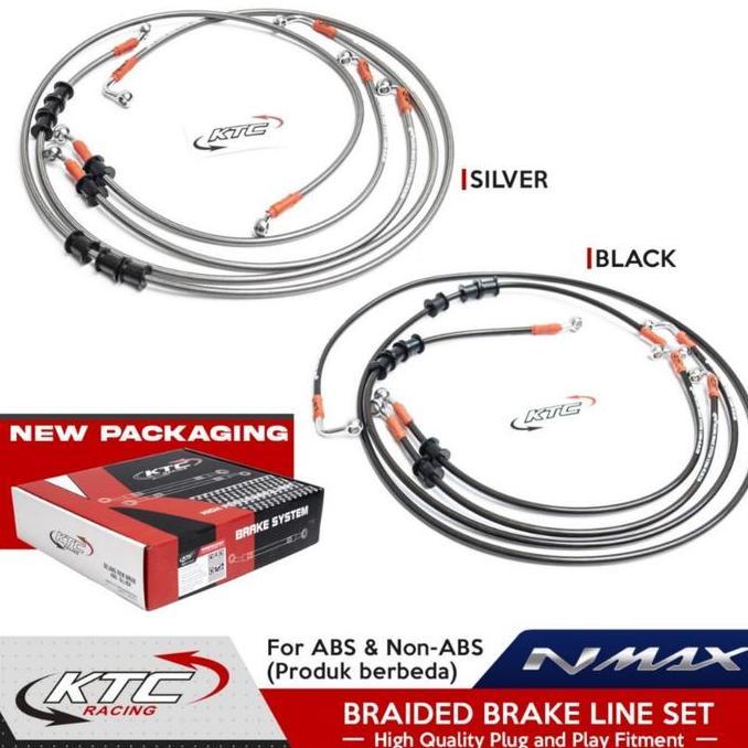 1Set Selang Rem Ktc Racing Nmax Abs / Selang Rem Ktc Nmax New Old Abs Restock