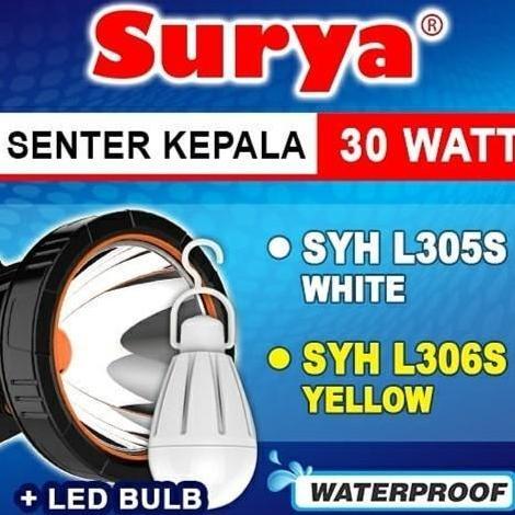 BEBAS ONGKIR - Senter Kepala Surya SYH L 305 S 30 Watt free lampu LED Surya SYH L305S