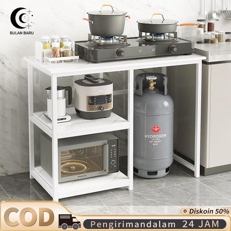 Cod Lemari Dapur Minimalis Rak Oven Microwave Rak Dapur Serbaguna Rak Dapur Kayu Rak Oven Susun Kabi