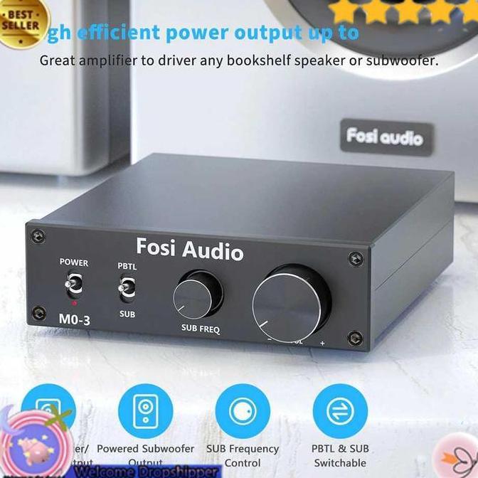 DRAMANINE Yourfavproduct Fosi Audio Subwoofer Amplifier Mono Channel 200W TPA3255D2 - M03 WD18X