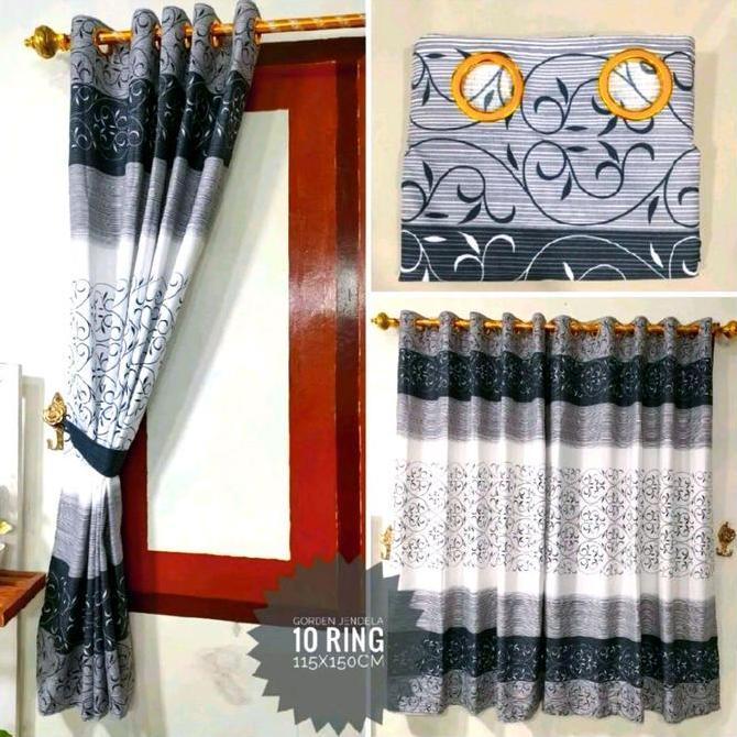 Dimari- Jendela Pendek 115 X 150 Motif Cantik Batik Dinamit Free Tali Gorden Curtain