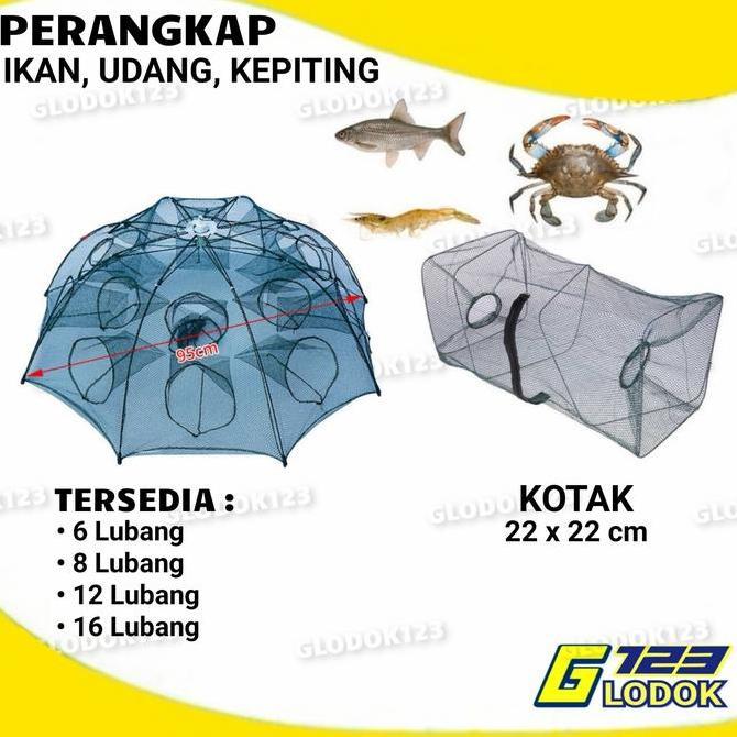 Perangkap Ikan / Bubu Ikan / Jebakan Ikan Udang Kepiting 6,8,16 Lubang