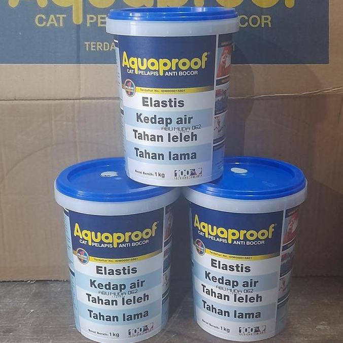 Troffice- Aquaproof 1Kg Aquaproof Abu Putih Hitam Cream Waterproof Elastex Anti Bocor Variasi Warna 