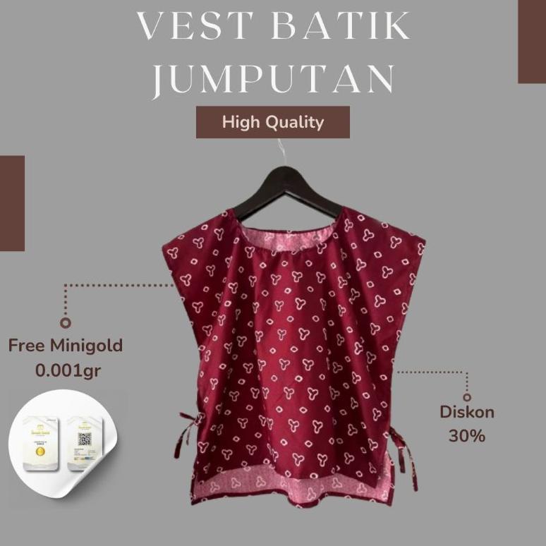 PROMO Vest Rompi Outer Batik Jumputan Wanita