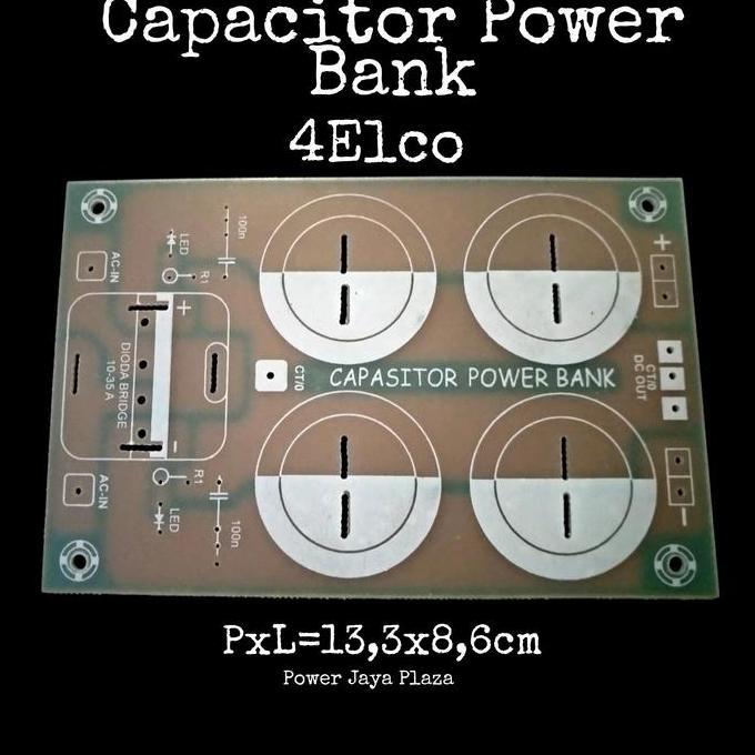 Pcb Psu Capacitor Kapasitor Bank 4 Elco Pcb Fibre Glass Premium