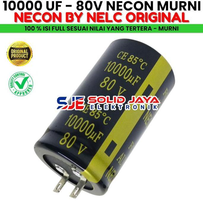 Capasitor Elko 10000 Uf 80 V Necon Murni Asli Elco Necon 10000Uf 80V Elko Capasitor Kapasitor 10000U