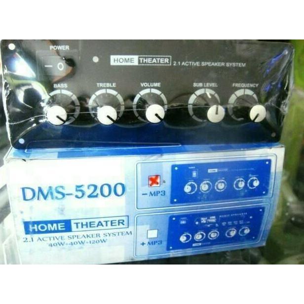 KIT POWER HOME TEATHER 2.1 SPEAKER AKTIF NO MP3 DMS-5200