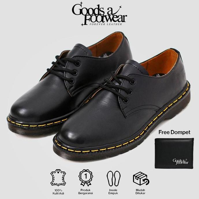 Termurah / Hot Sale Country - Sepatu Docmart Pria Kulit Asli Formal Kasual Derby Low Boots