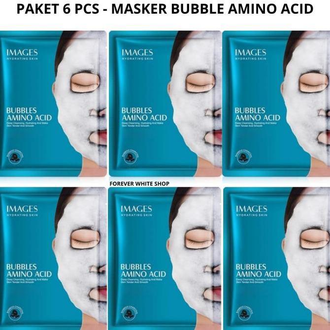 Rexzix- Paket 6 Pcs Masker Wajah Gelembung Amino Oksigen / Masker Wajah Pemutih Dan Glowing Masker W
