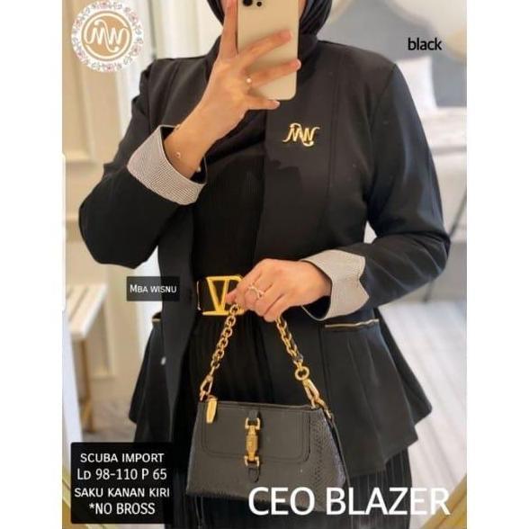 AI78 >> BLAZER WANITA SCUBA PREMIUM/BLAZER POLOS CANTIK KOREAN STYLE/BLAZER SCUBA LENGAN PANJANG Ata