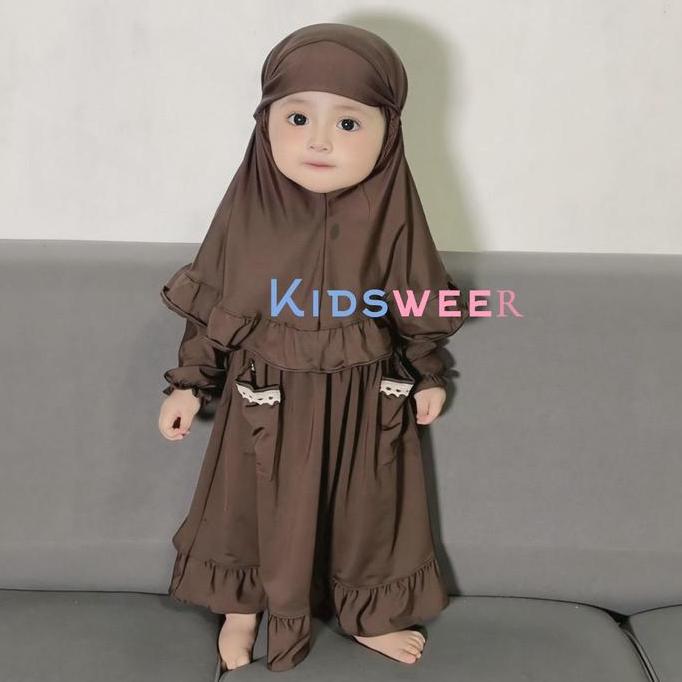 Termurah / Hot Sale Gamis Bayi Perempuan Muslim New Born Adeeva 0-4 Bulan 6-12 Bulan 12-18 Bulan Baj