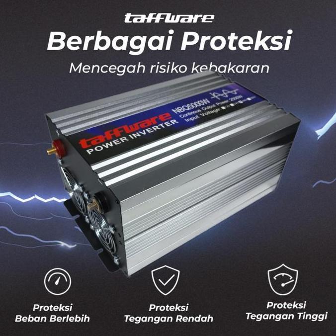 Taffware Power Inverter Mobil Pure Sine Wave DC 48V to AC 220V 5000W - NBQ5000W