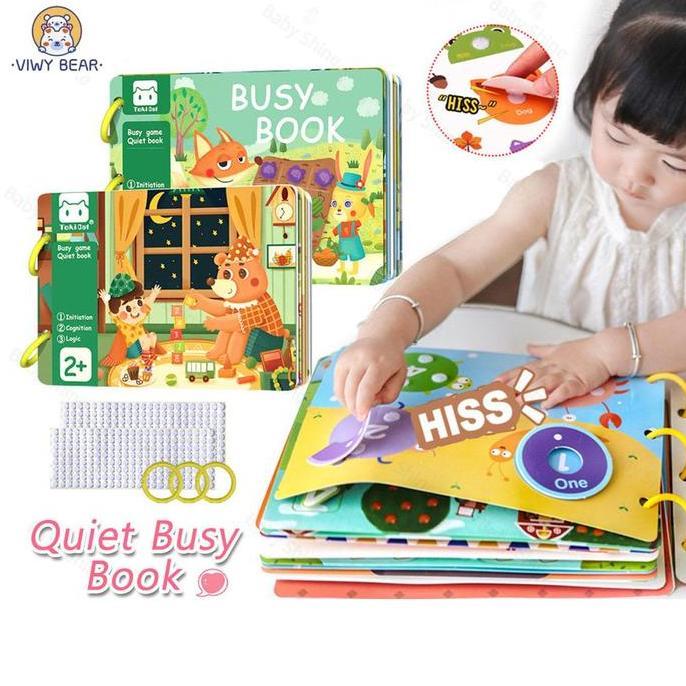 BEST 30/14 Pages Quiet Book Books Children Mortonshire Activity Book Velcro-secured Children's Book 