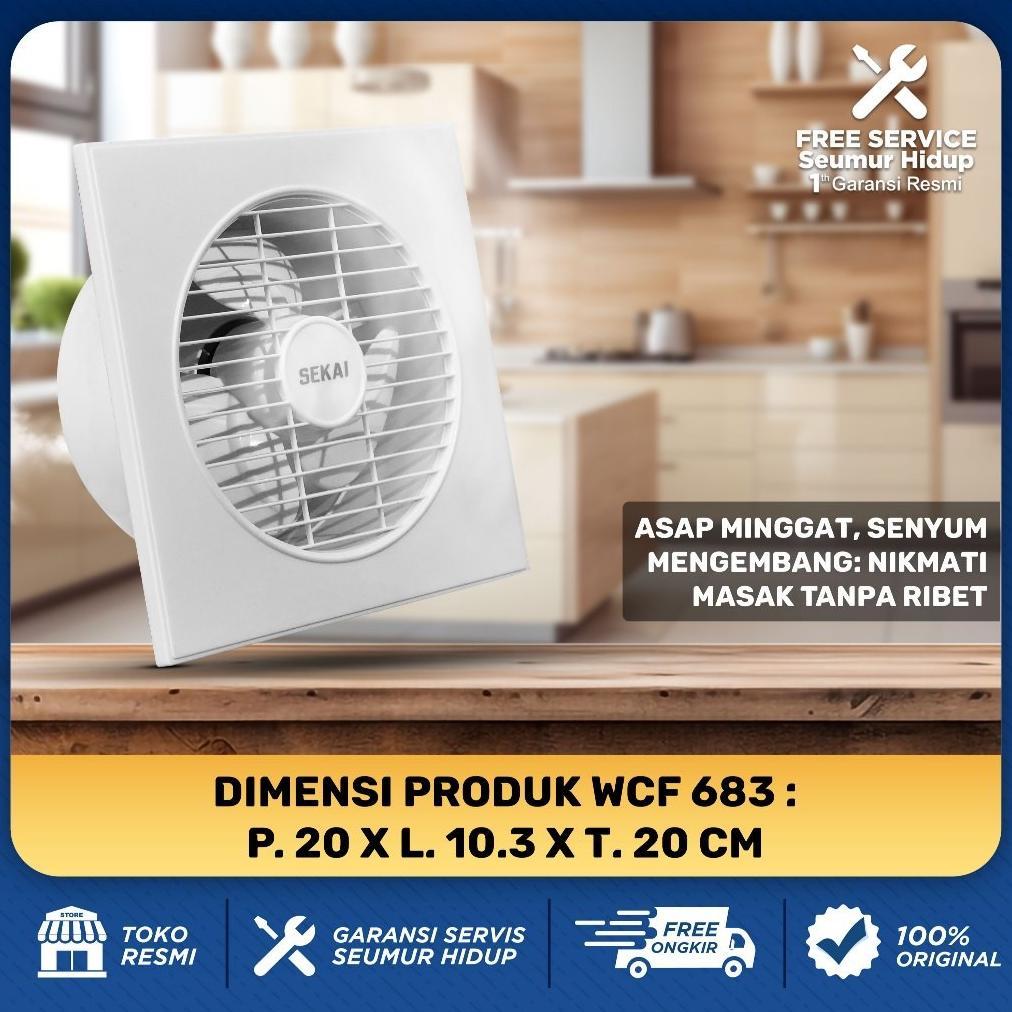 PROMO SEKAI  Exhaust Fan Dinding / Kipas Angin Hexos 6 Inch / 8 inch - WCF 683 / WCF 883