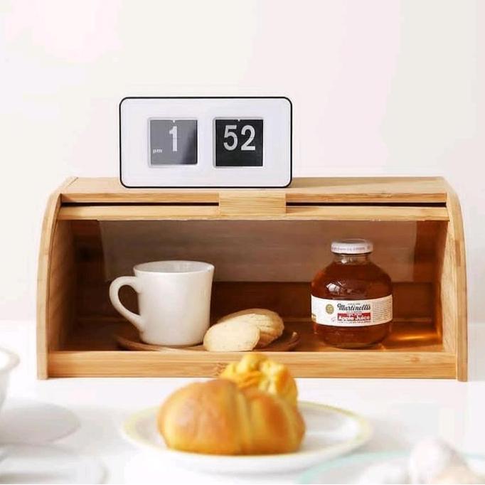 bread box/tempat penyimpanan roti serbaguna Kayu