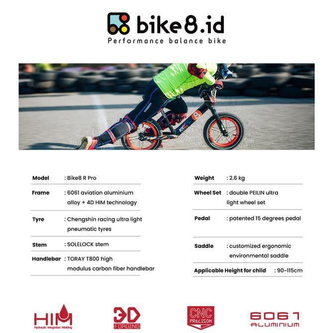 BIKE8 RACING PRO R PRO BALANCE BIKE