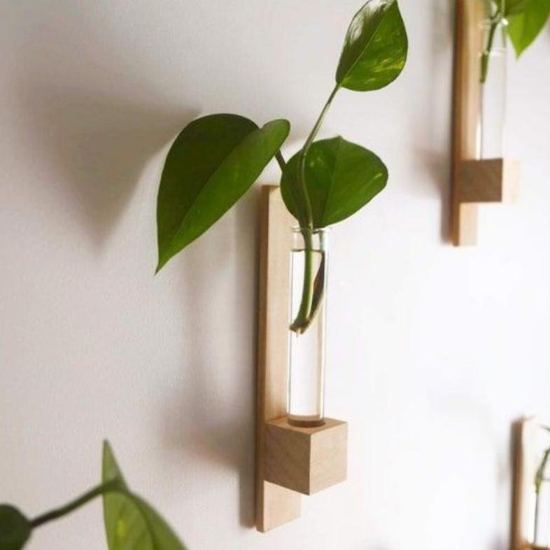 HIASAN DEKORASI DINDING POT KACA TABUNG