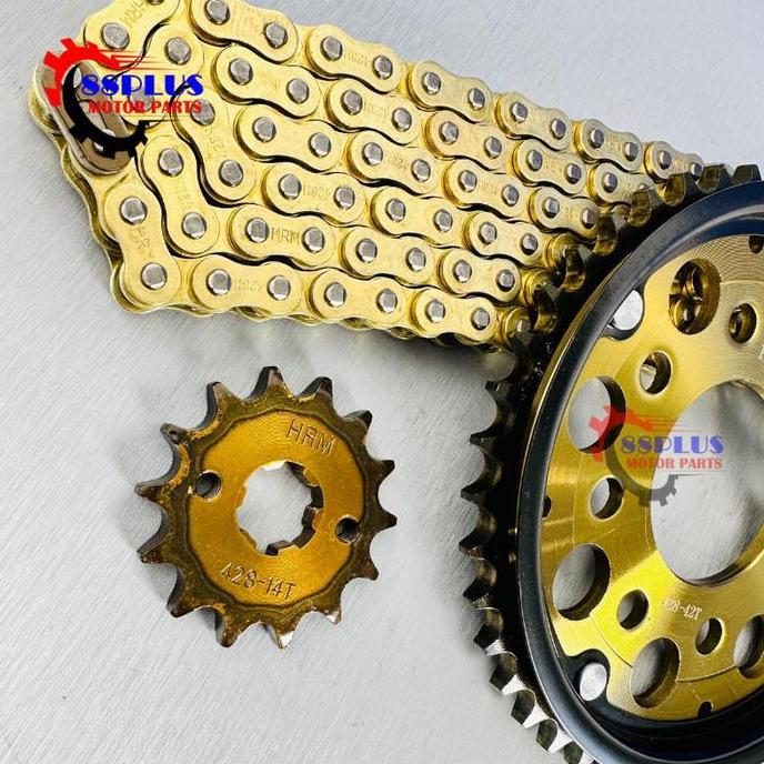 Promo GEAR GIR SET PAKET MEGA PRO NEW CB150 CB150R VERZA CBR150R SONIC 150 SUPRA GTR Gold Motor Disk