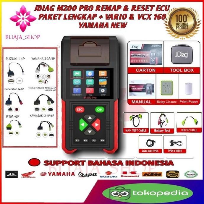LAPAKJAJAN33 - JDIAG M2 PRO ALAT REMAP ECU DIAGNOSTIC TOOL OBD2 SCANNER SCENER CEK KERUSAKAN MOTOR I