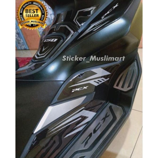 SIDEPAD TANKPAD PCX 150 MOTIF CARBON GOLD MERAH ABU HIJAU