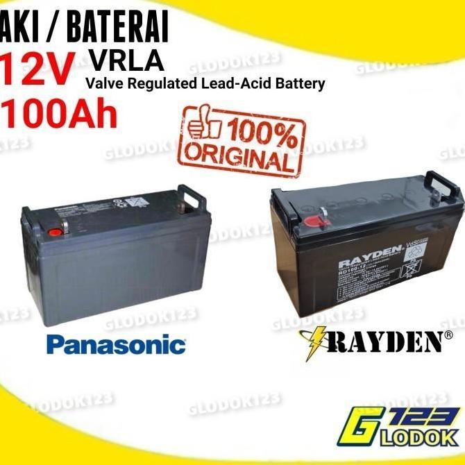 Aki 12V 100Ah RAYDEN Original GP VRLA Accu Baterai UPS Mobil Motor