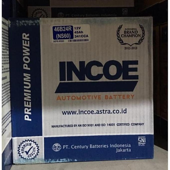 Promo Accu / Aki Incoe Premium NS60 / 46B24R 12v 45AH 341CCA Diskon