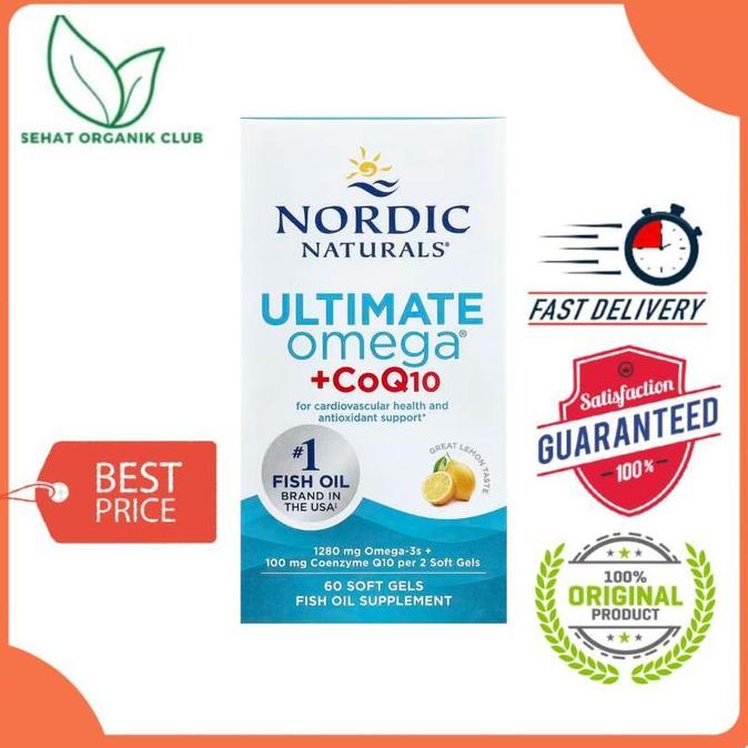 Nordic Naturals Ultimate Omega 3 1280 mg COQ10 100 mg 60 SoftGels