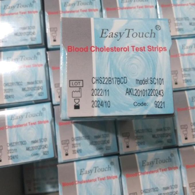LAPAKJAJAN33 - 2 BOX STIK CEK KOLES EASYTOUCH DETEKSI CEPAT ALAT TES KOLESTEROL CEPAT DAN AKURAT DI 