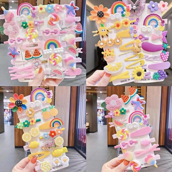 Kidbig- [Hinata] Jepit Rambut Anak Fashion Korea Set Jepit Rambut Kartun Jepit Rambut Murah Untuk Ga