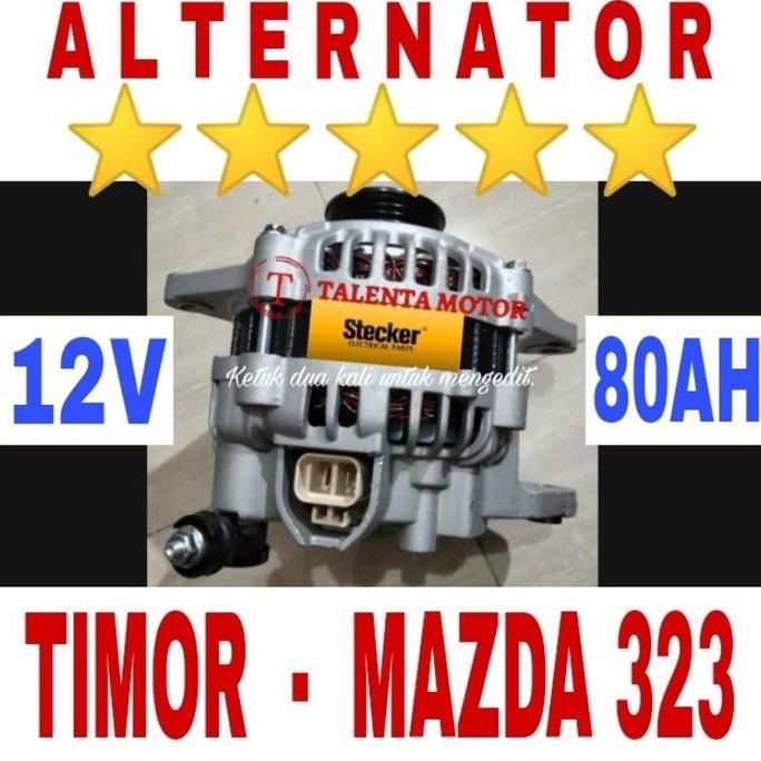 Promo ALTERNATOR TIMOR DOHC SOHC MAZDA 323 LAMA FAMILIA DINAMO AMPER AMPERE Diskon