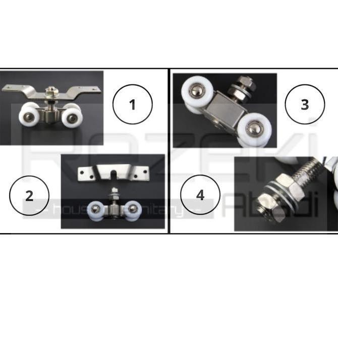 Roda Sliding Pintu Geser - Roda Rel Pintu - Roda  Bearing Sliding Track