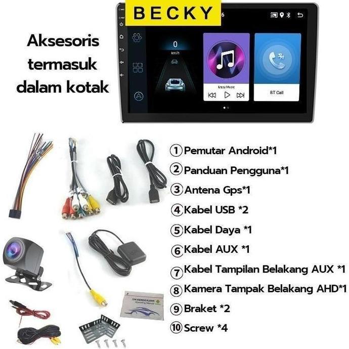 OTOMAX with kipas pendingin 4G+32G IPS Screen Head Unit 7/9/10 Inch Car Android 13 Navigasi Untuk TO