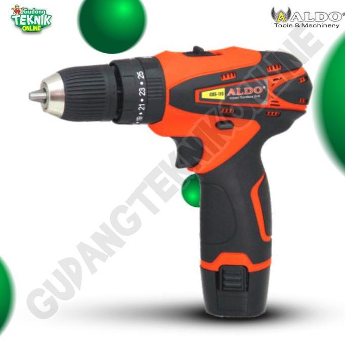GRASSSTEKNO Mesin BOR CORDLESS Impact 10 mm ALDO CDS-119 / BOR BATERAI PLUS SET CORDLESS DRILL IMPAC