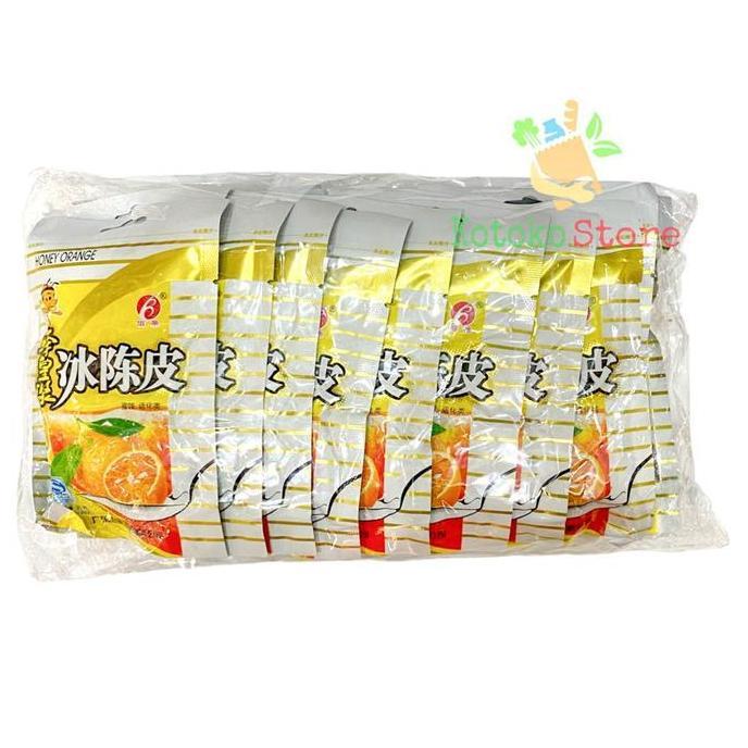 Manisan Kulit Jeruk Madu Bai Guo / Kulit Jeruk Kering[1 Pack isi 20 Bks]