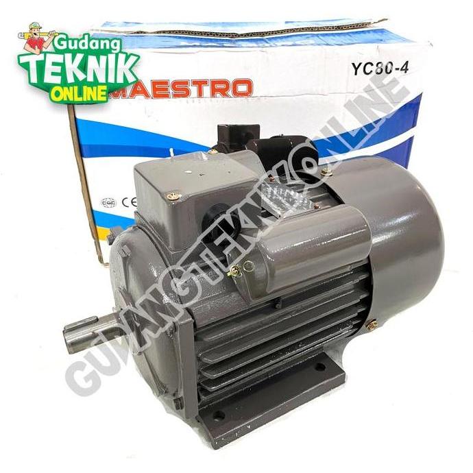BAJANTEKNO Dinamo Motor LIstrik 0.5Hp 4P 1Ph YC80-4 1400Rpm MAESTRO Elektromotor